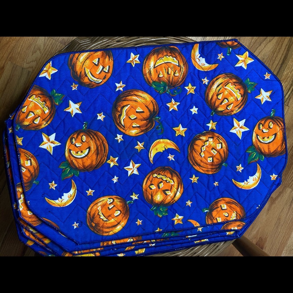 Halloween Pumpkin placemats set of 6